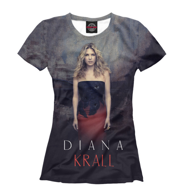 Женская футболка с изображением Diana Krall цвета Белый