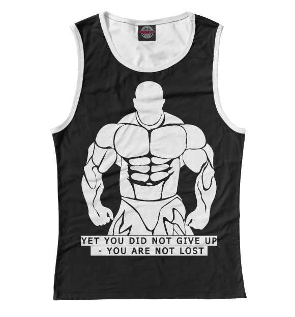 Майка для девочки с изображением Bodybuilding цвета Белый