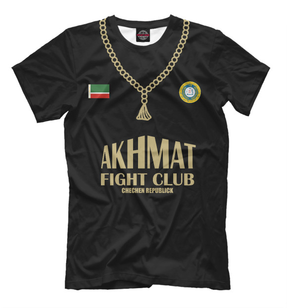 Футболка для мальчиков с изображением Akhmat Fight Club цвета Черный