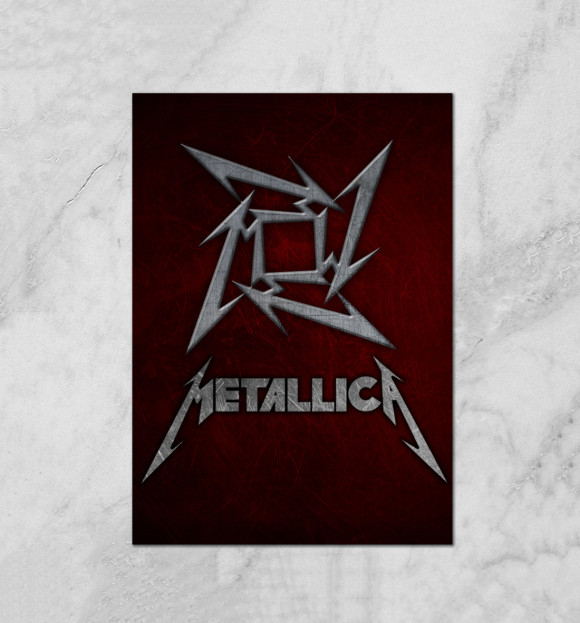 Плакат с изображением Metallica цвета Белый