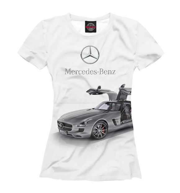 Футболка для девочек с изображением Mercedes-Benz 6.3 цвета Белый