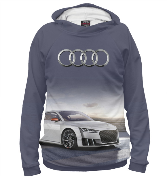 Женское худи с изображением Audi цвета Белый