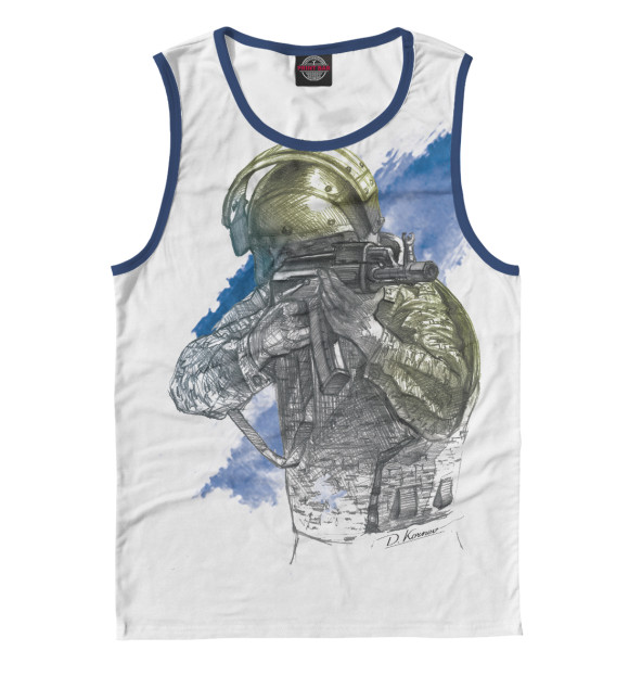 Майка для мальчика с изображением Спецназ цвета Белый