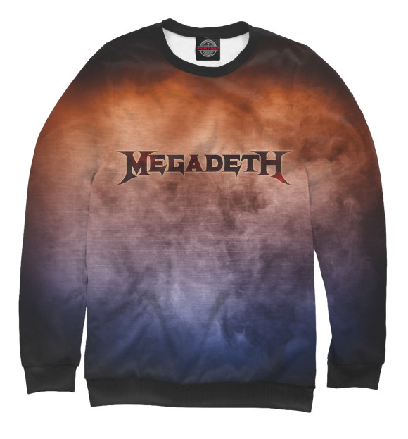 Мужской свитшот с изображением Megadeth цвета Белый