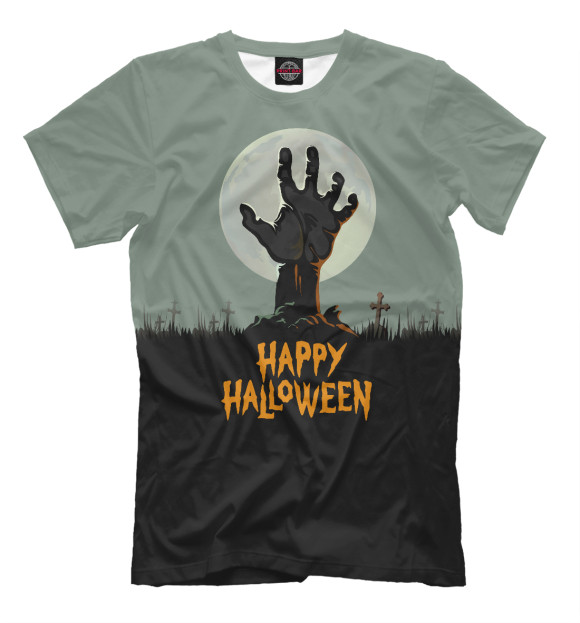 Мужская футболка с изображением Halloween цвета Белый