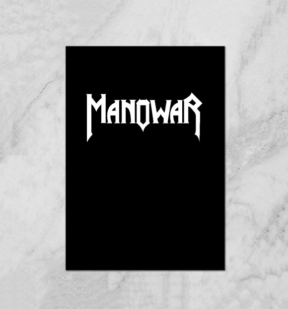 Плакат с изображением Manowar цвета Белый