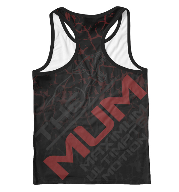 Мужская майка-борцовка с изображением Dark evil mum цвета Белый