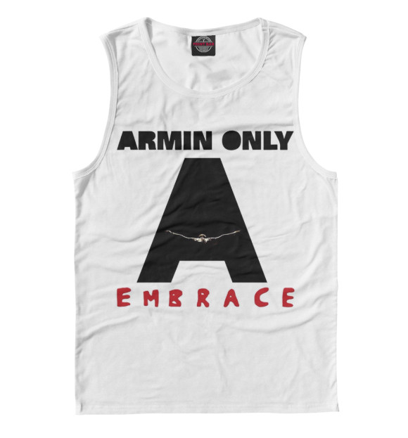 Мужская майка с изображением Armin Only : Embrace цвета Белый