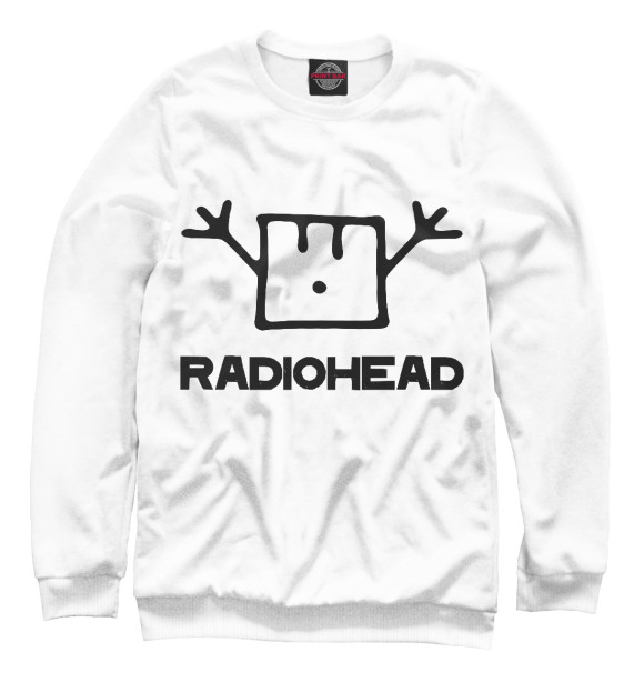 Женский свитшот с изображением Radiohead цвета Белый