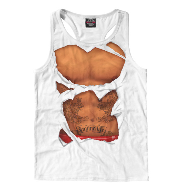 Мужская майка-борцовка с изображением Тело цвета Белый