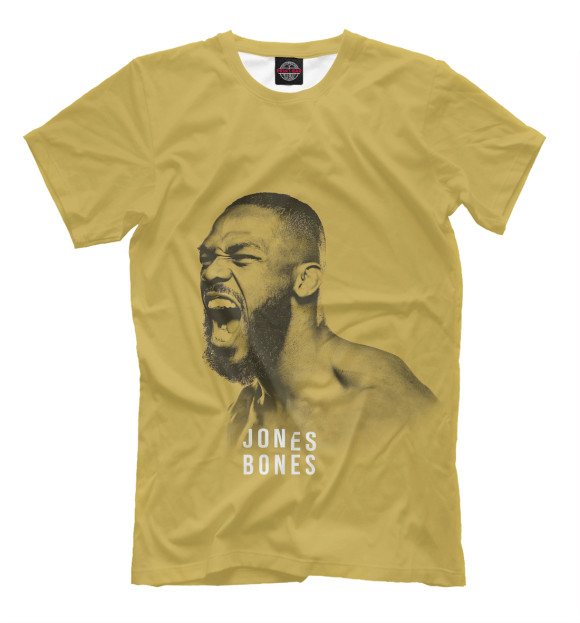 Мужская футболка с изображением Jon Jones цвета Хаки