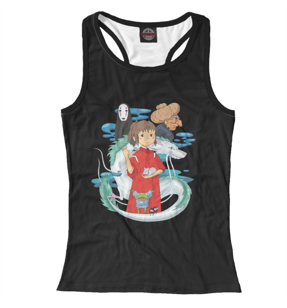 Женская майка-борцовка с изображением Унесенный призраками цвета Белый