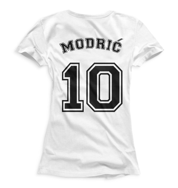 Женская футболка с изображением Модрич цвета Белый