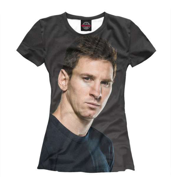 Женская футболка с изображением Messi цвета Белый