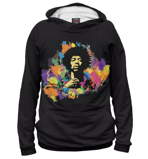 Женское худи с изображением Jimi Hendrix цвета Белый