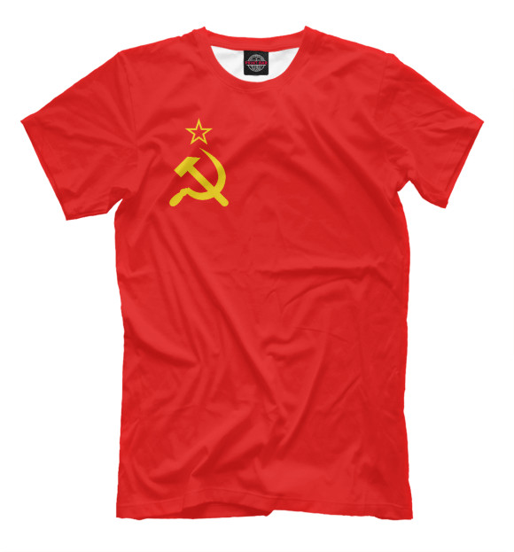 Мужская футболка с изображением СССР Minimal цвета Темно-розовый