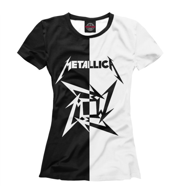 Женская футболка с изображением Metallica цвета Белый