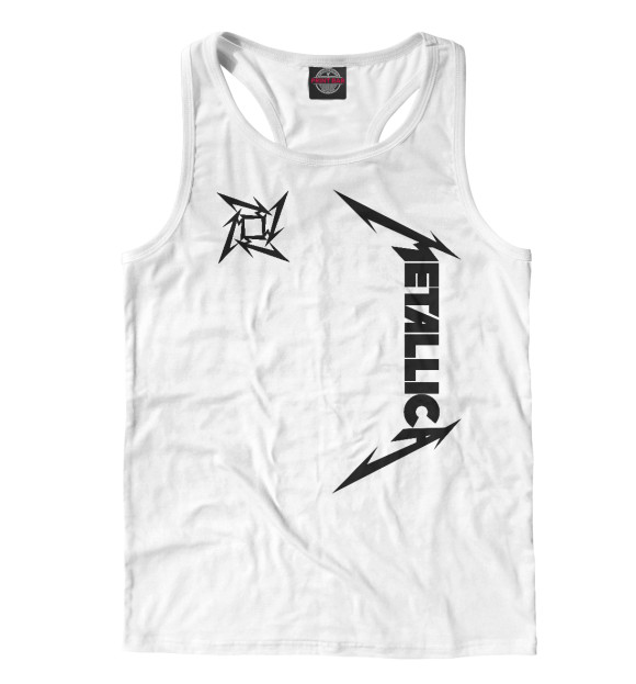 Мужская майка-борцовка с изображением Metallica цвета Белый