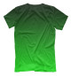 Мужская футболка Градиент Зеленый в Черный