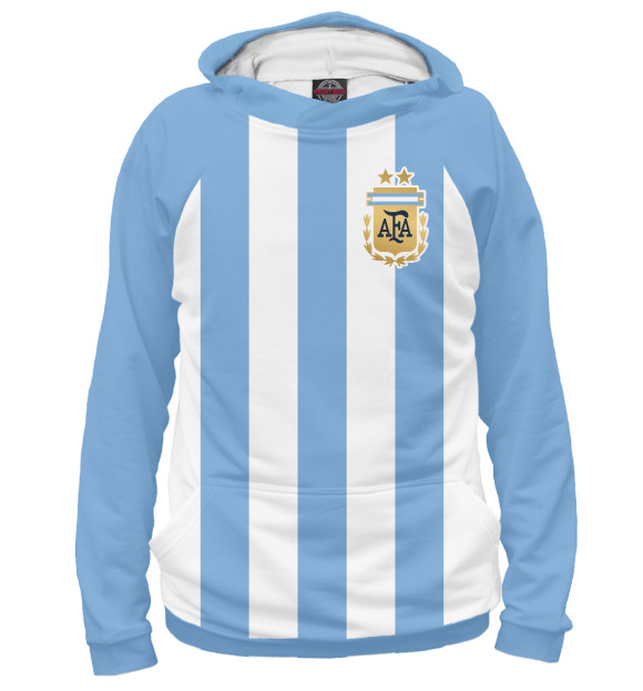 Женское худи с изображением Аргентина цвета Белый