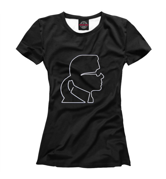 Женская футболка с изображением Karl Lagerfeld цвета Белый