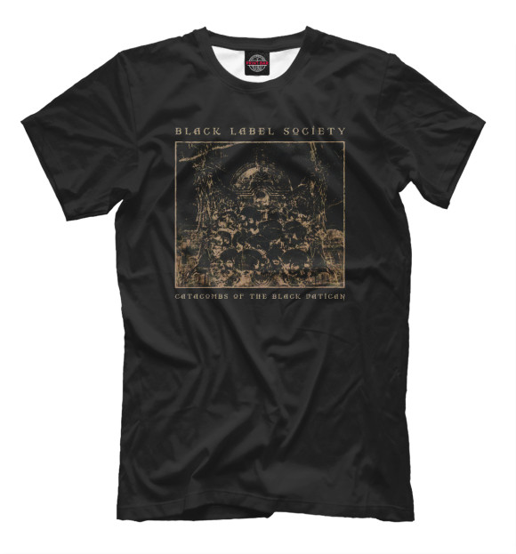 Футболка для мальчиков с изображением Zakk Wylde BLS Catacombs цвета Черный