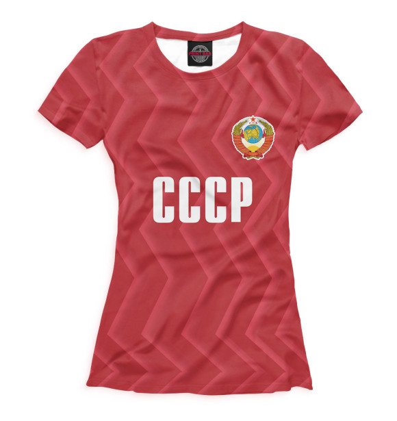 Женская футболка с изображением Сборная СССР цвета Белый