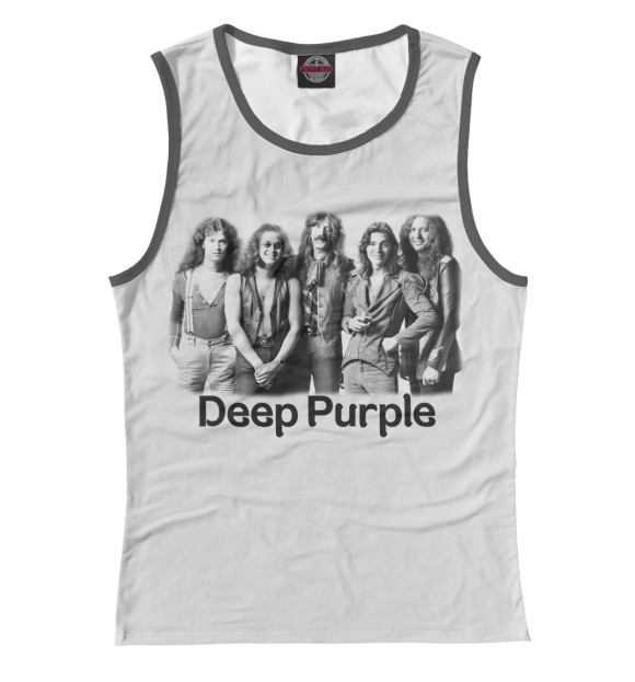 Женская майка с изображением Deep Purple цвета Белый