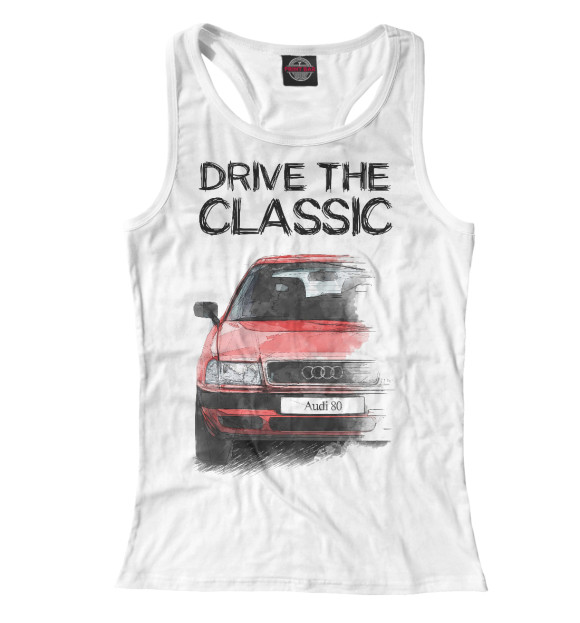 Женская майка-борцовка с изображением Ауди цвета Белый