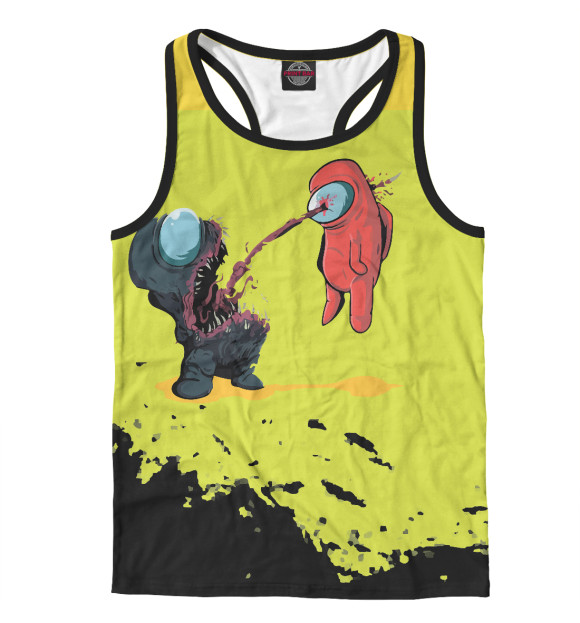 Мужская майка-борцовка с изображением Among Us цвета Белый