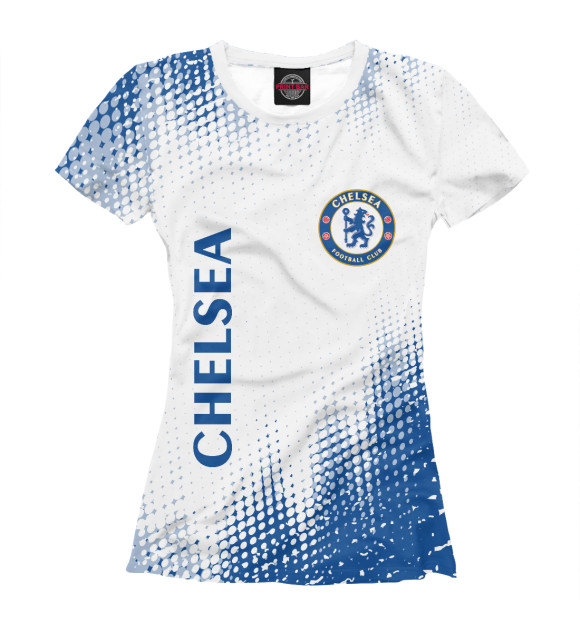 Женская футболка с изображением Chelsea F.C. цвета Белый