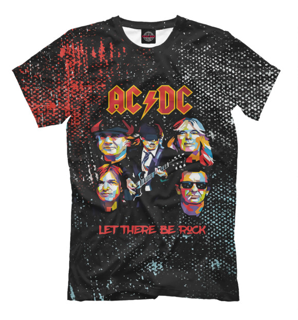 Мужская футболка с изображением AC/DC цвета Белый