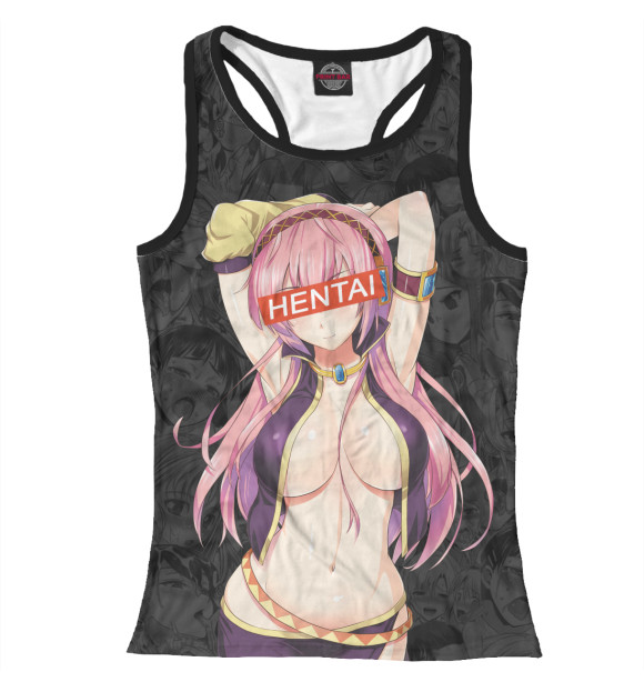 Женская майка-борцовка с изображением Hentai цвета Белый