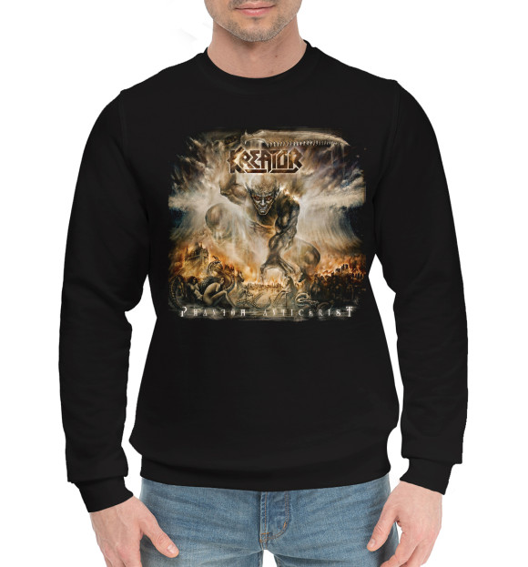 Мужской хлопковый свитшот с изображением Kreator цвета Черный