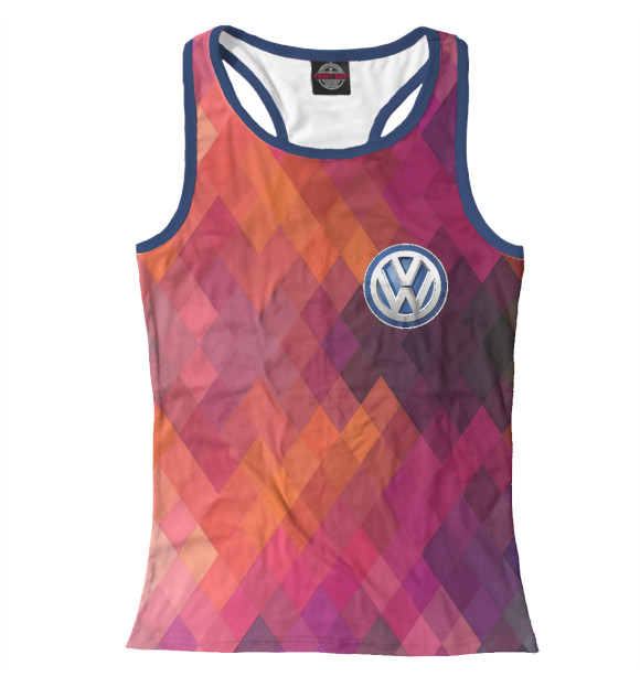 Женская майка-борцовка с изображением Volkswagen цвета Белый