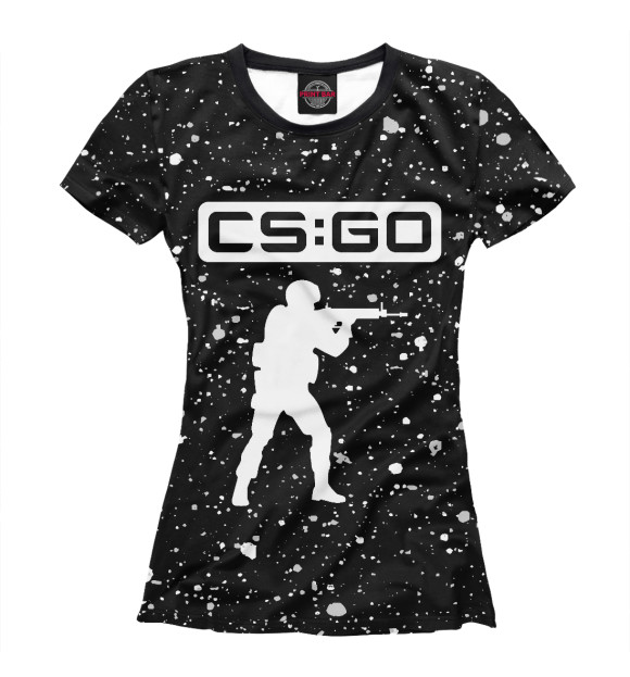 Женская футболка с изображением CS GO цвета Белый