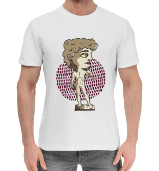 Мужская хлопковая футболка Статуя Давида Чиби