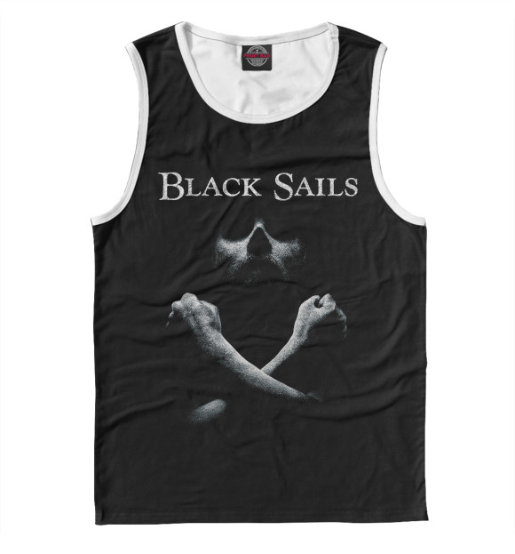 Майка для мальчика с изображением Black sails цвета Белый