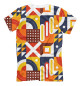 Футболка для мальчиков Pattern - blue and orange