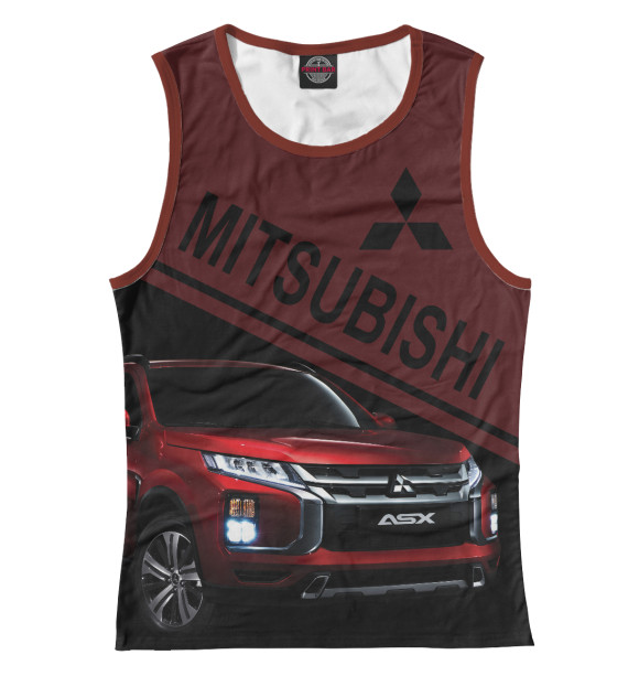 Майка для девочки с изображением Mitsubishi цвета Белый