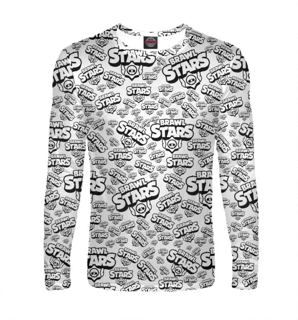 Мужской лонгслив с изображением Brawl Stars цвета Белый
