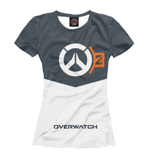 Женская футболка с изображением Overwatch 2 цвета Белый