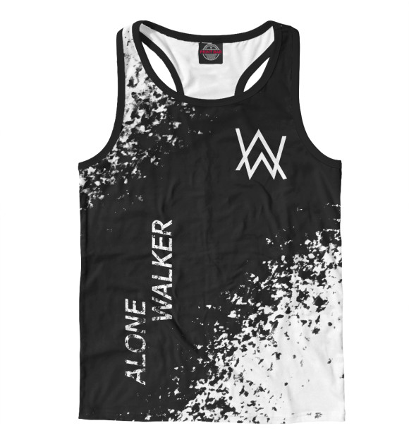 Мужская майка-борцовка с изображением Alan Walker цвета Белый