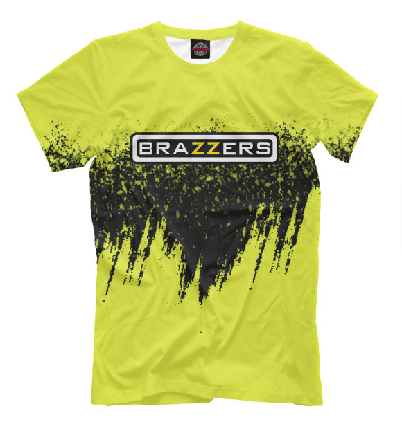Мужская футболка с изображением Brazzers | Браззерс цвета Белый
