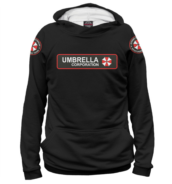 Худи для девочки с изображением Umbrella Corporation цвета Белый