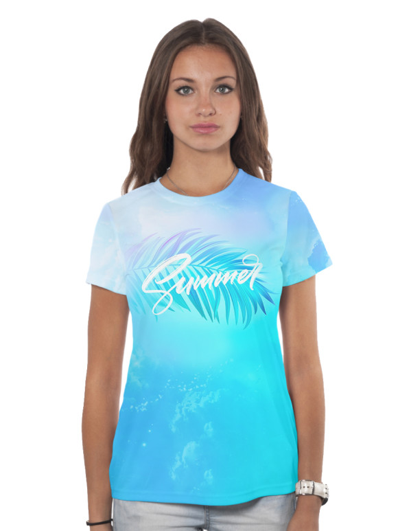 Женская футболка с изображением Wildberries цвета Белый