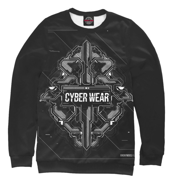 Женский свитшот с изображением Cyber Wear цвета Белый