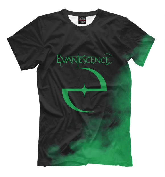 Мужская футболка с изображением Evanescence цвета Белый