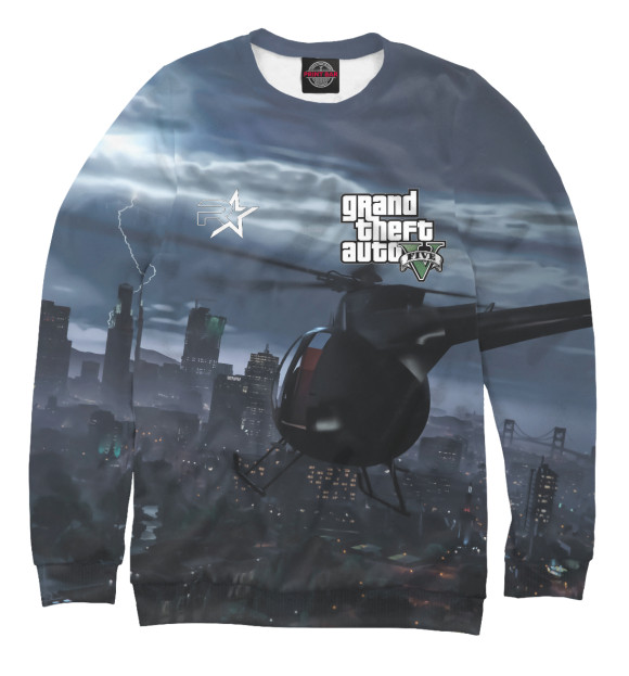 Свитшот для мальчиков с изображением Grand Theft Auto | GTA цвета Белый