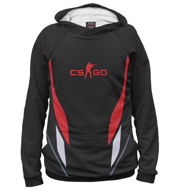 Женское худи с изображением CS GO цвета Белый